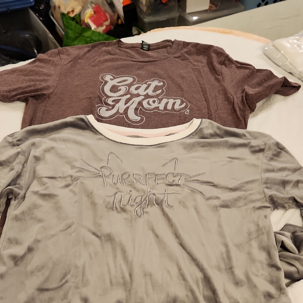 Cat Mom and Purrfect Night T-Shirts